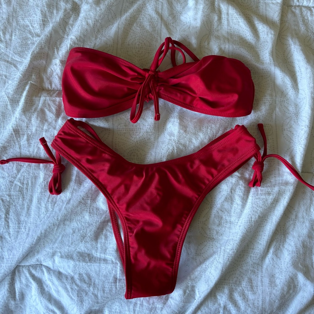 Red Bandeau Bikini